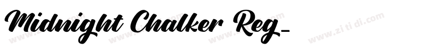 Midnight Chalker Reg字体转换